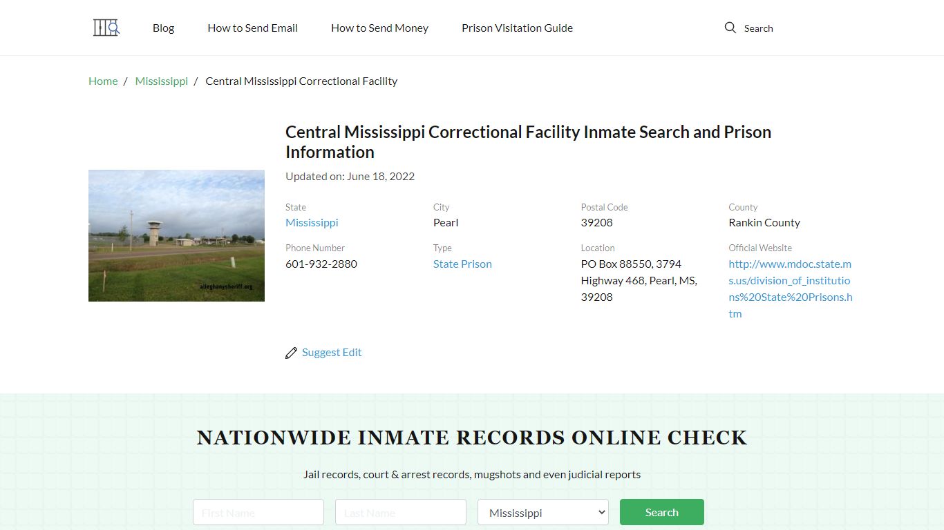 Central Mississippi Correctional Facility Inmate Search ...